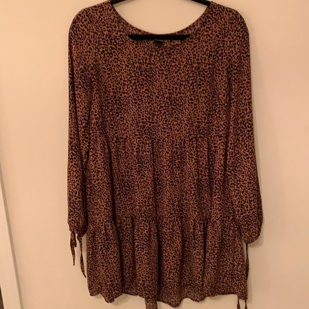 Cheetah Print Peplum Dress